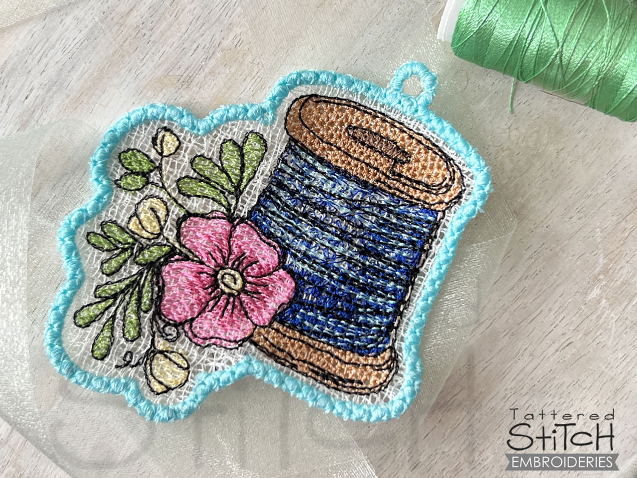 Wine Bottle Koozie with Zipper In The Hoop Template Embroidery Design