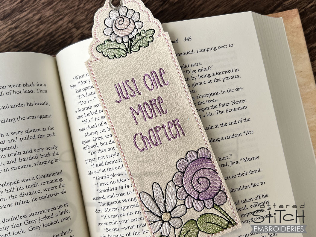 Chapter Design Bookmarks Just one more chapter bookmark - Embroidery Designs