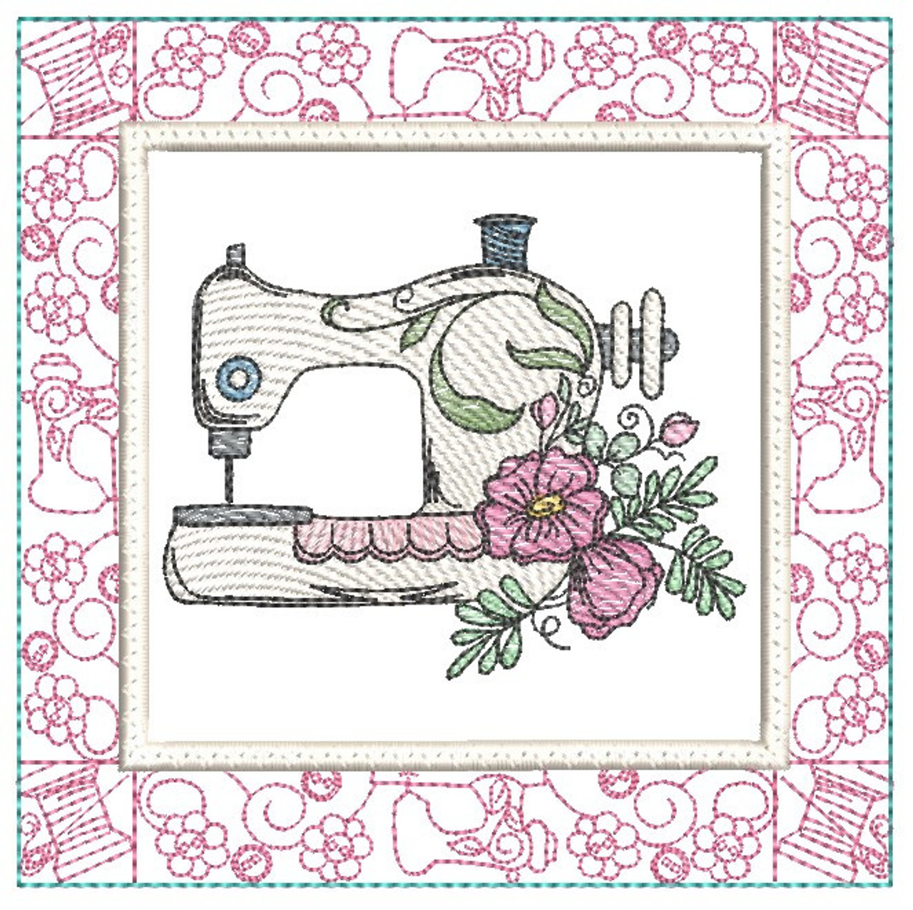 Sewing Notions Quilt Block Bundle - Machine Embroidery Designs