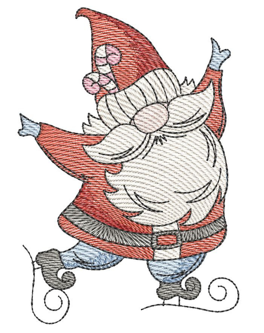 Santa Holiday Gift Card Holder- Fits a 4x4 Hoop - Instant Downloadable  Machine Embroidery - Light Fill Stitch - Tattered Stitch Embroideries