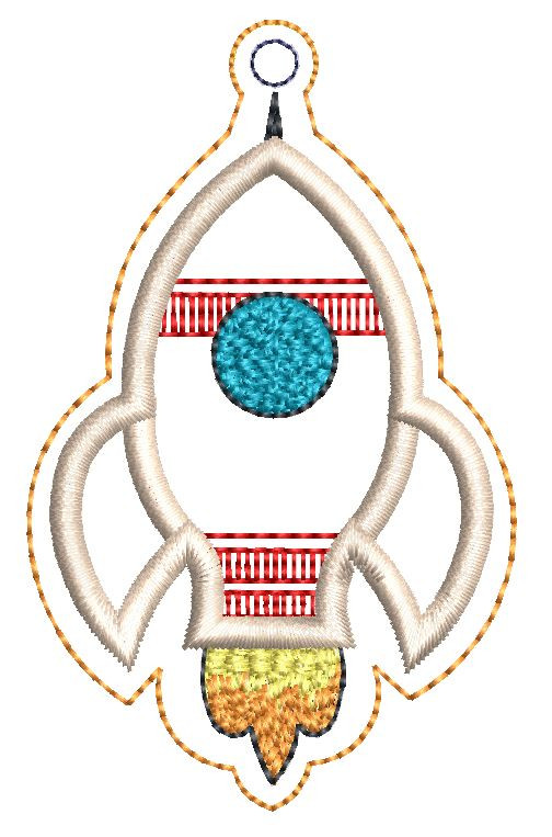 Rocket Charm - Embroidery Designs