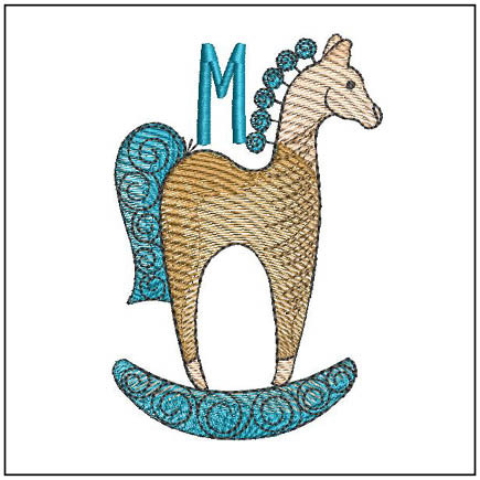 Hobby Horse ABCs M Embroidery Designs & Patterns Tattered Stitch