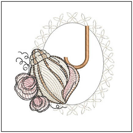 Conch Shell ABCs - J - Embroidery Designs & Patterns - Tattered Stitch ...