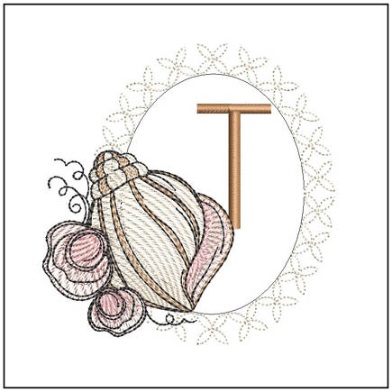 Conch Shell ABCs - T - Embroidery Designs & Patterns - Tattered Stitch ...