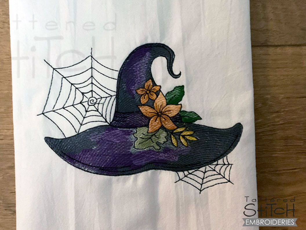 Webbed Witch Hat- Embroidery Designs & Patterns