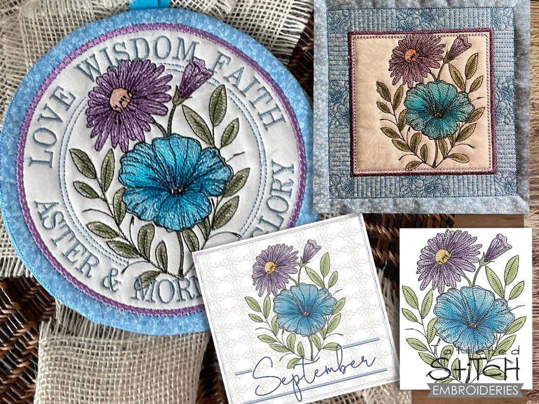 Federa Cuscino Jack Dempsey Con Pizzo, Motivo Colibrì E Morning Glory – 1 Paio