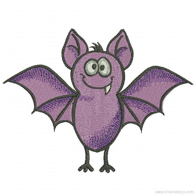 Super Cute Halloween Bat Embroidery Designs