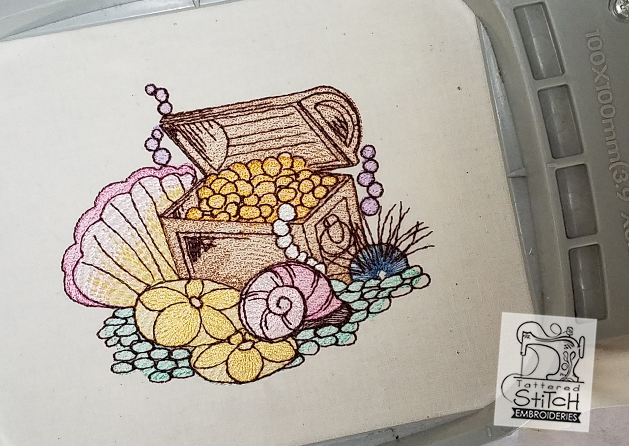 Treasure Chest Embroidery Designs & Patterns
