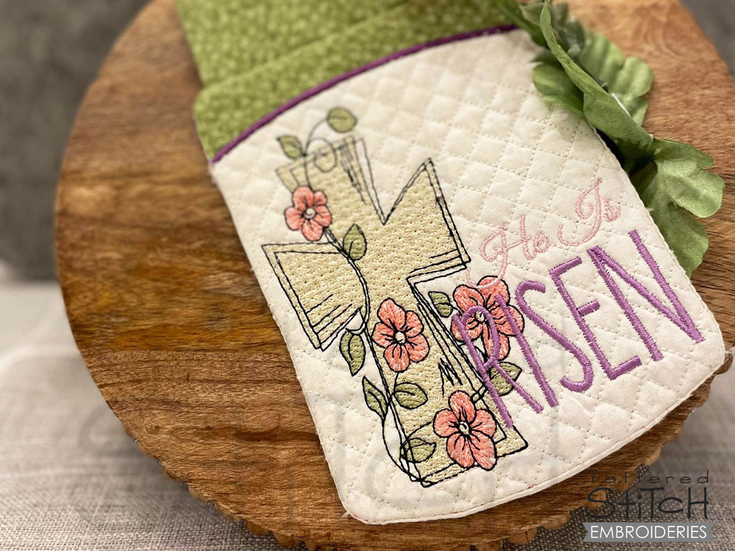 He is Risen Garden Flag Embroidery Designs & Patterns