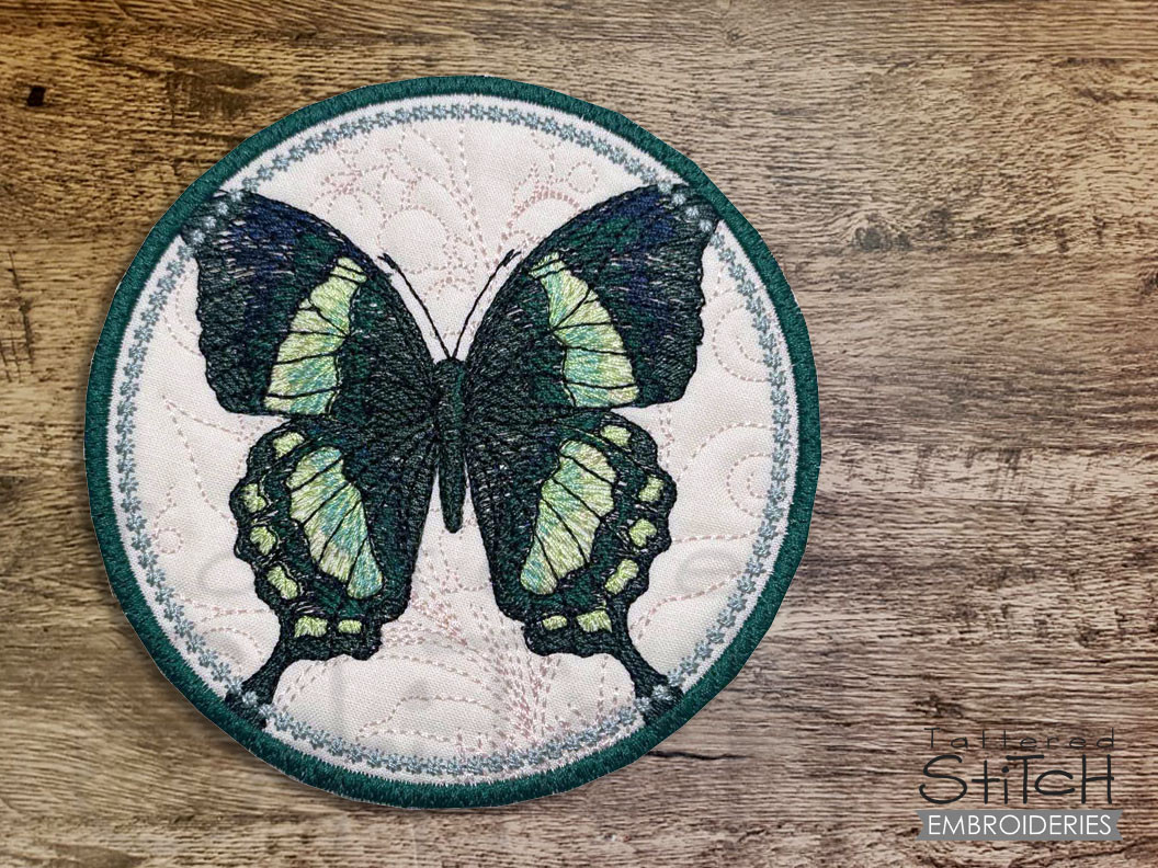 Swallowtail Butterfly Embroidery 908 T-shirt