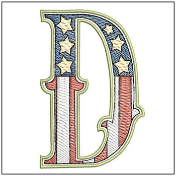 Patriotic ABCs - D - Embroidery Designs