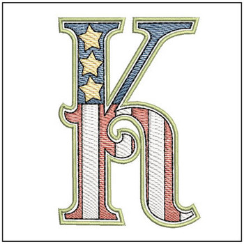 Patriotic ABCs -K- Embroidery Designs