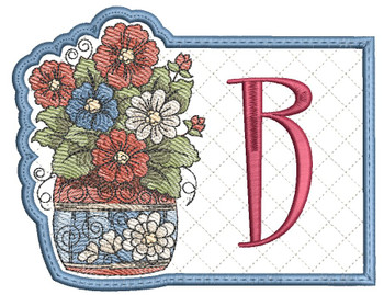Floral ABCs Mug Rug Bundle -  Machine Embroidery Designs