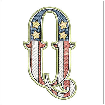 Patriotic ABCs - Q - Embroidery Designs