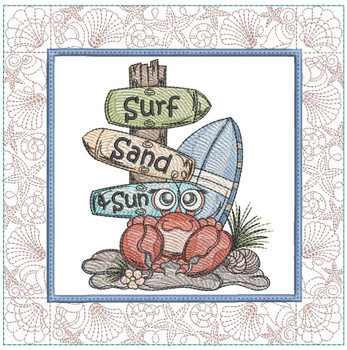 Crab Quilt Block - Embroidery Designs