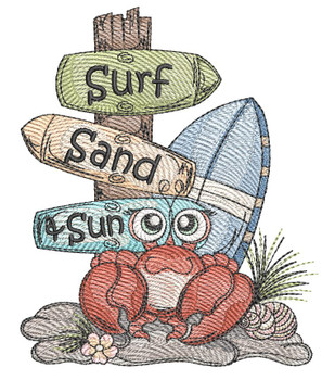 Beach Crab - Embroidery Designs