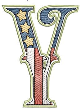Patriotic ABCs - Y - Embroidery Designs