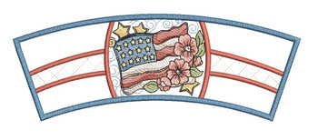 Flag  Cup Cozy  - Embroidery Designs