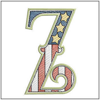 Patriotic ABCs -Z - Embroidery Designs