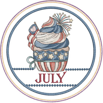 Jully Cupcake - Hot Pad - Embroidery Designs