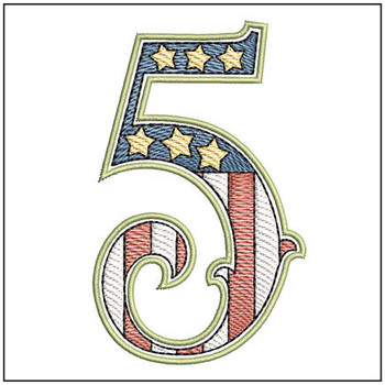 Patriotic ABCs - 5 - Embroidery Designs