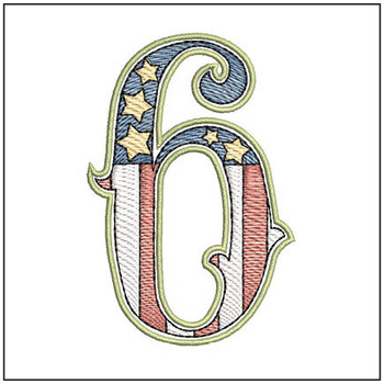 Patriotic ABCs - 6 - Embroidery Designs