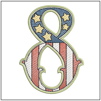 Patriotic ABCs - 8 - Embroidery Designs