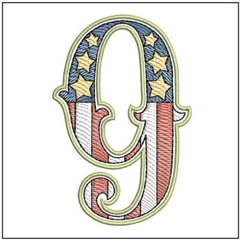 Patriotic ABCs - 9 - Embroidery Designs