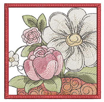 Blooms Coaster - Embroidery Designs