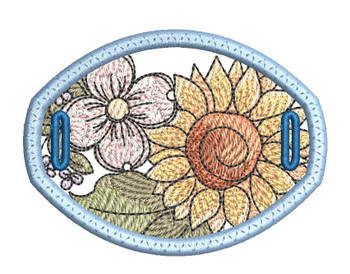 Sunflowers Hair Bun Bling - Embroidery Designs