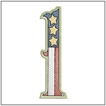 Patriotic ABCs - L (Lower Case) - Embroidery Designs