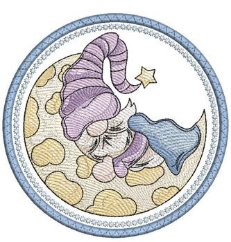 Sleepy Gnome Coaster - Embroidery Designs