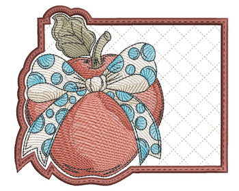 Apple Coaster - Embroidery Designs