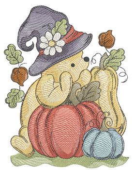 Pumpkin Patch Winnie - Embroidery Designs