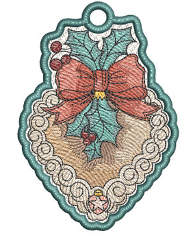 Gingerbread Heart Free-Standing Lace Ornament  - Embroidery Designs