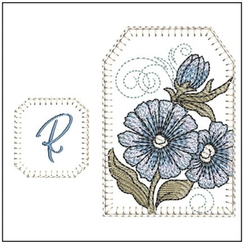 Teabag ABCs Bookmark - R -  Embroidery Designs