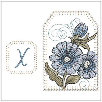 Teabag ABCs Bookmark -X -  Embroidery Designs