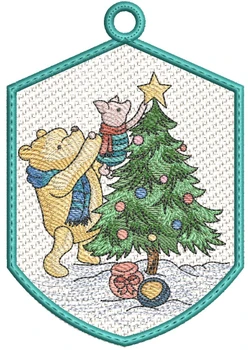 Winnie & Piglet Tree Toppin - Free-Standing Lace  - Embroidery Designs