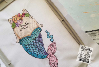 Mermaid Whiskers - Machine Embroidery Designs