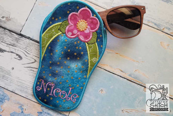 Flip Flop GLASSES Case - Embroidery Designs & Patterns