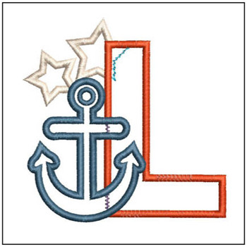 Anchor Applique ABC's - L - Embroidery Designs