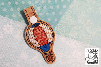Hot Air Balloon Key Chain - Fits a 4x4" Hoop - Instant Downloadable Machine Embroidery