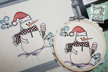 Sketched Snowmen Bundle - Instant Downloadable Machine Embroidery - Light Fill Stitch