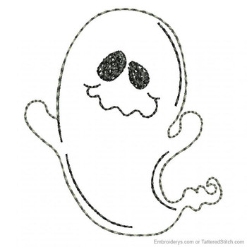 Witch ghost Kawaii Anime Embroidery File (Patch or Feltie) - ITH 4x4  Machine Embroidery Design Descargar