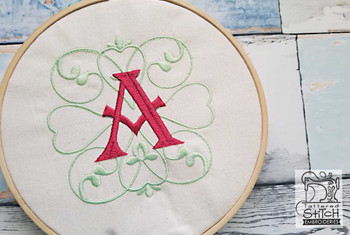 Monogram Swirls ABCs - K - Embroidery Design