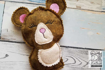 Woodland Stuffie - Bear - In the Hoop - Fits a 5x7" & 8x8" Hoop - Machine Embroidery Designs