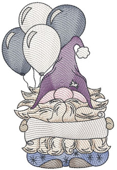 Gnome With Blank Banner - Embroidery Designs