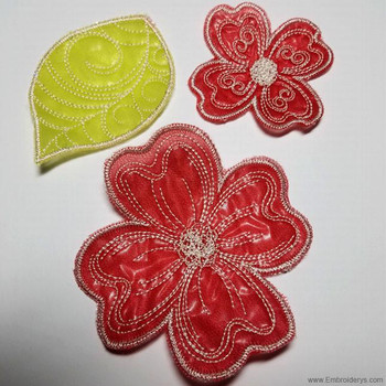 Gardenia Bloom 3D -In the Hoop - Embroidery Designs