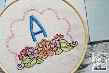 Wildflower ABCs - O - Embroidery Designs & Patterns