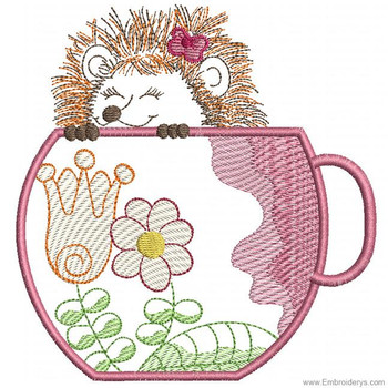 Happy Hedgehog Applique - Embroidery Designs